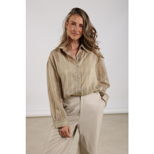 Nukus Iris blouse stripe goudkleurig 4309.96.0006 large