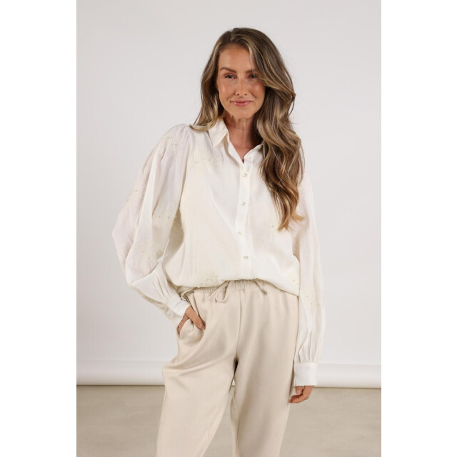 Nukus Milanova blouse pearl ecru 4309.03.0018 large