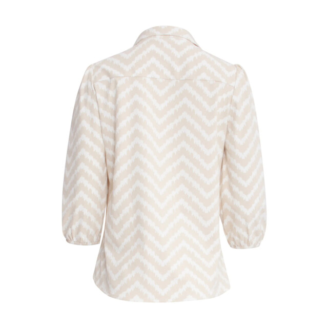 Smashed Lemon 25248 ziggzag print blouse met knopentravelkwaliteit | 25248-010-720 large