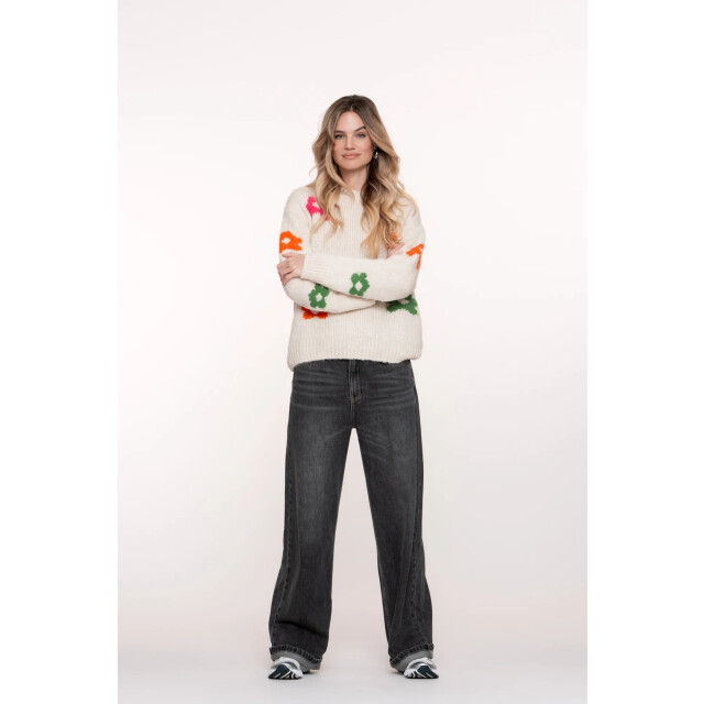 Geisha 54598-70 010 pullover flowers off-white/fuchsia/orange/green 54598-70 010 large