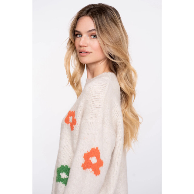 Geisha 54598-70 010 pullover flowers off-white/fuchsia/orange/green 54598-70 010 large