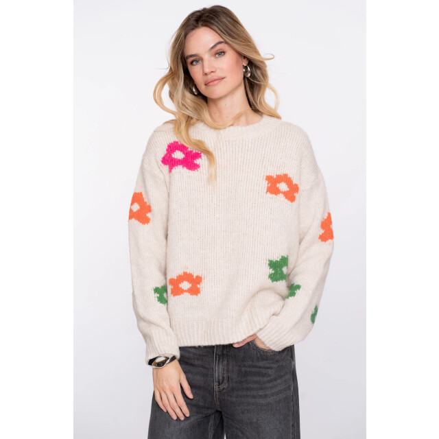 Geisha 54598-70 010 pullover flowers off-white/fuchsia/orange/green 54598-70 010 large