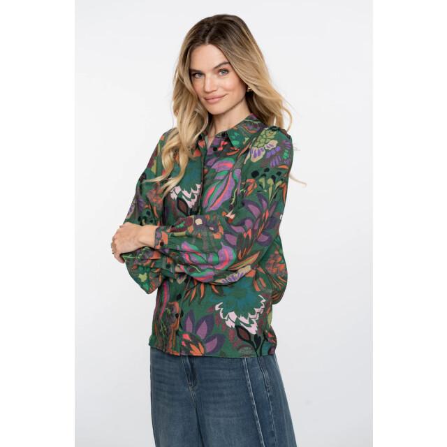 Geisha 53640-20 530 blouse print green/purple 53640-20 530 large
