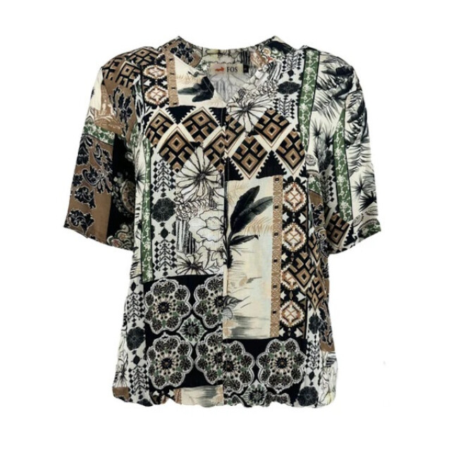 FOS Amsterdam Top doortje patch tropical zwart Doortje Patch Tropical - Zwart large