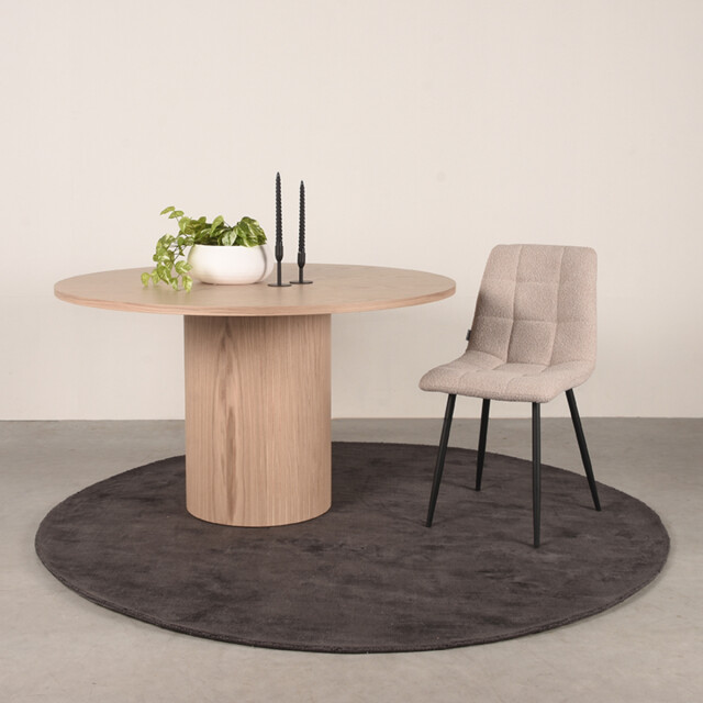 Label51 Eetkamertafel oliva naturel eiken 130 cm rond 3183632 large