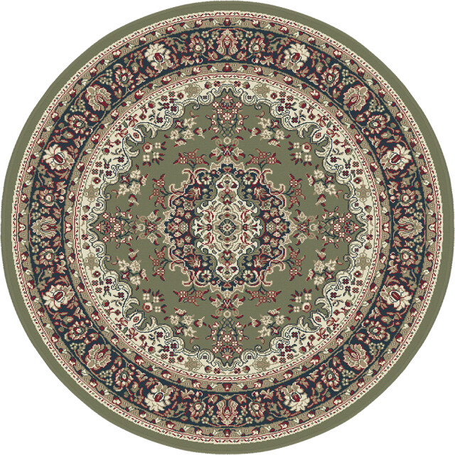 Muratap Nain klassiek medaillon rond laagpolig oosters vloerkleed vintage tapijt - 3239223 large
