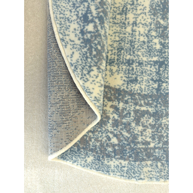 Muratap Istanbul vintage laagpolig vloerkleed rond retro tapijt blauw- 240 3240483 large