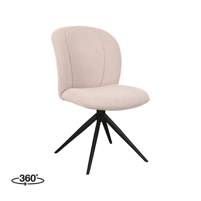 Label51 Eetkamerstoel kimo naturel boucle zwart onderstel set van 2 3183649 large
