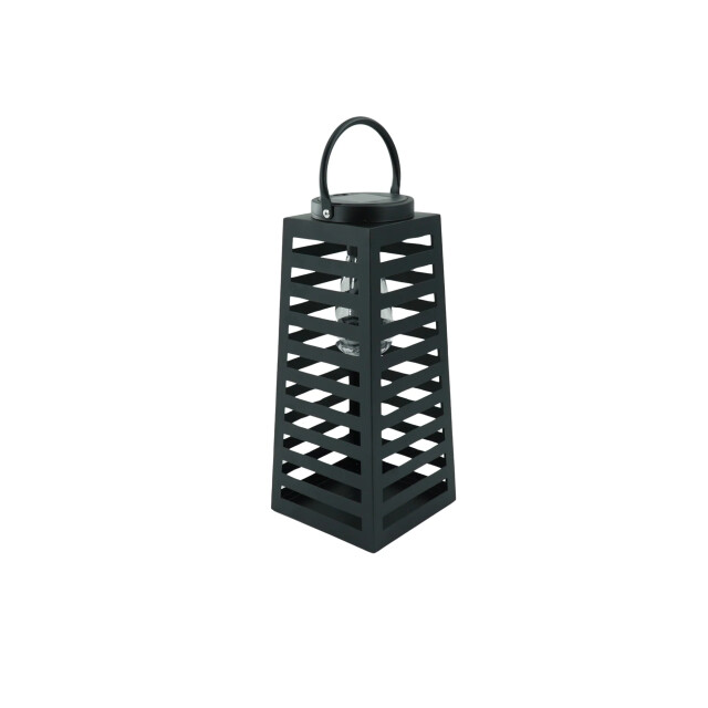 House Vitamin Lamp- lantern solar metal black 14x32,5cm 3229016 large