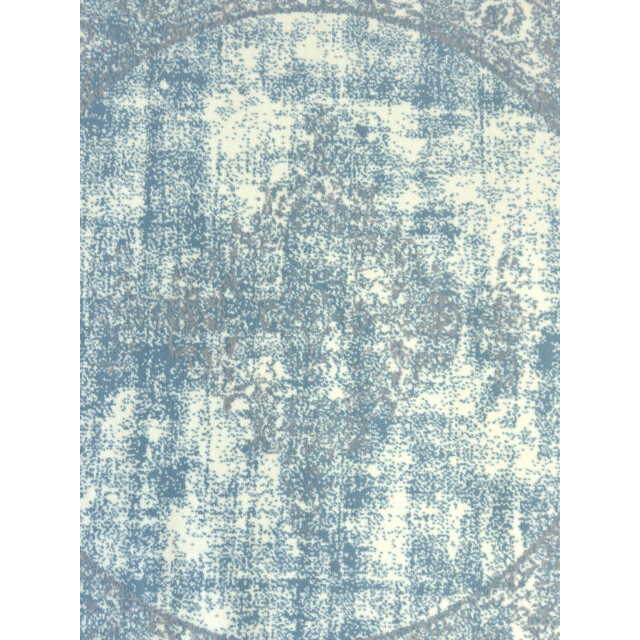 Muratap Istanbul vintage laagpolig vloerkleed rond retro tapijt blauw- 240 3240483 large