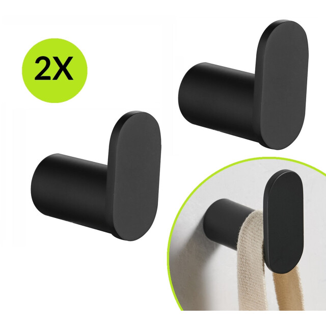 Xivada Handdoekhaakjes mila schroefset rvs - set van 2 3193588 large