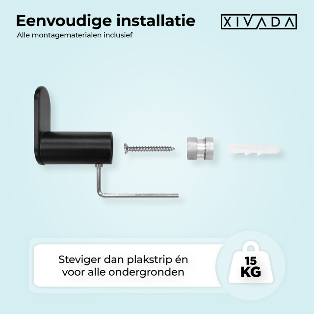 Xivada Handdoekhaakjes mila schroefset rvs - set van 2 3193588 large