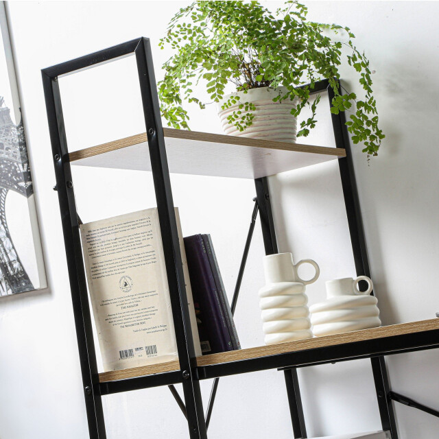 CaliCosy Bureau b120cm met 4 planken industriële stijl 2929599 large