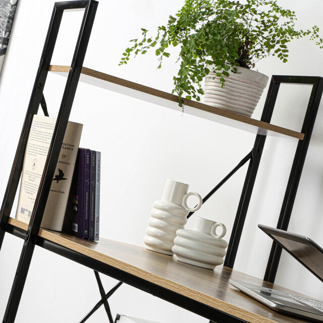 CaliCosy Bureau b120cm met 4 planken industriële stijl 2929599 large