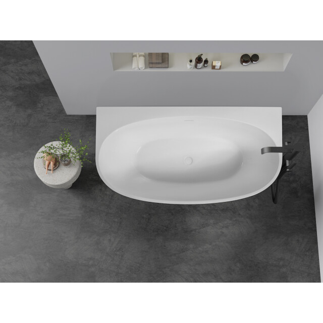 Badplaats Ligbad hanoi 170 x 80 x 58 cm half vrijstaand bad hoogglans 3236462 large