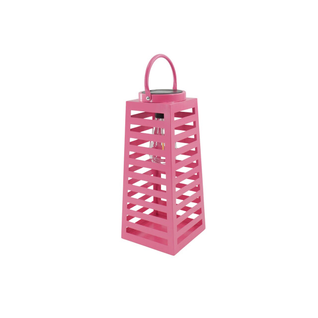 House Vitamin Lamp- lantern solar metal pink 14x32,5cm 3229015 large