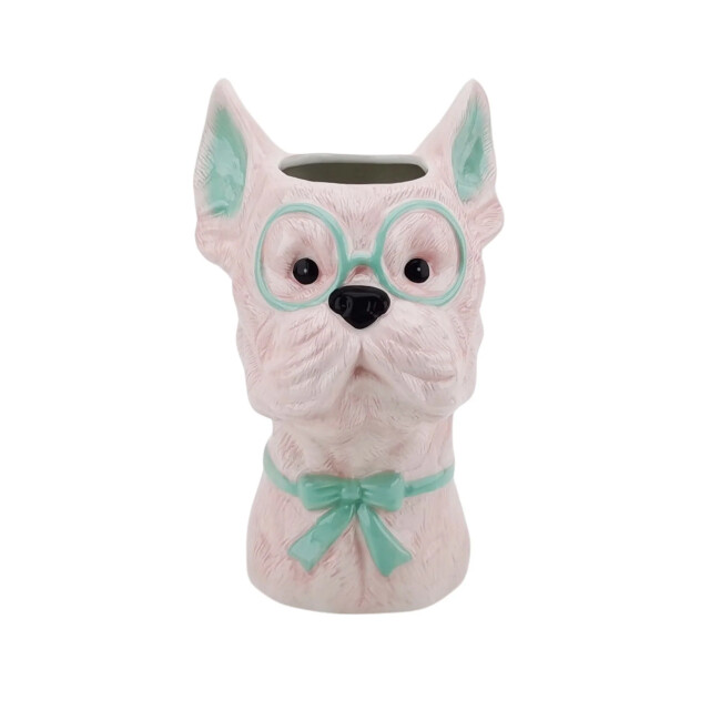 House Vitamin Vase -flower vase dog pink/ mint 13,5x14,5x23cm 3240566 large