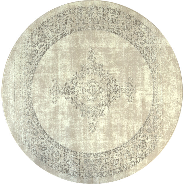 Muratap Istanbul vintage laagpolig vloerkleed rond retro tapijt - 300 cm 3240478 large