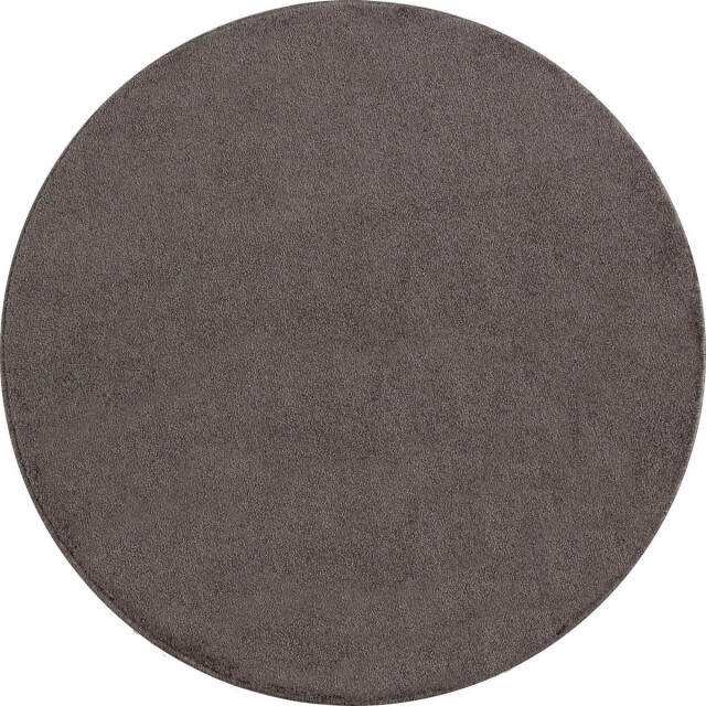 Muratap Outlet rond basics vloerkleed laagpolig effen bruin- 240 cm rond 3246335 large