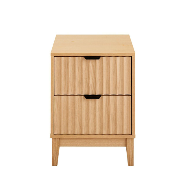 CaliCosy Nachtkastje met 2 lades en geribbelde fronten h52 cm bologne 3205798 large