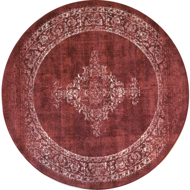 Muratap Istanbul vintage laagpolig vloerkleed rond retro tapijt - 160 cm 3240493 large