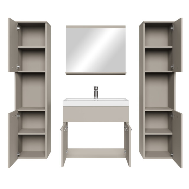 Badplaats Badkamermeubel set montreal xl 60 x 35 cm beige badmeubel met 3239932 large