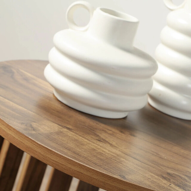 CaliCosy Ronde bijzettafel met open latten h50 cm 3226963 large