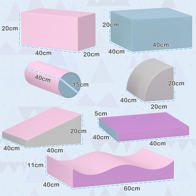 4goodz Schuimbouwstenen voor kinderen foamblokken set van 7 stuks 3205200 large