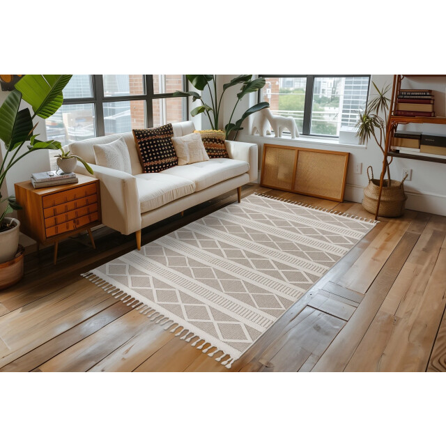 Muratap Tunis soft berberlook vloerkleed laagpolig, uni effen, 100% polyester, soft 3181681 large