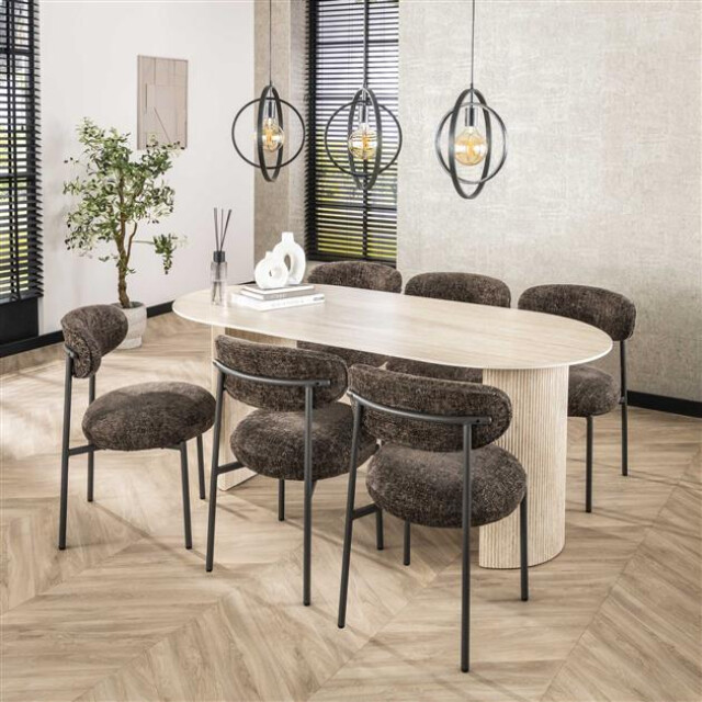 Hoyz eetkamerstoel round tissee cargo set van 2 3186001 large