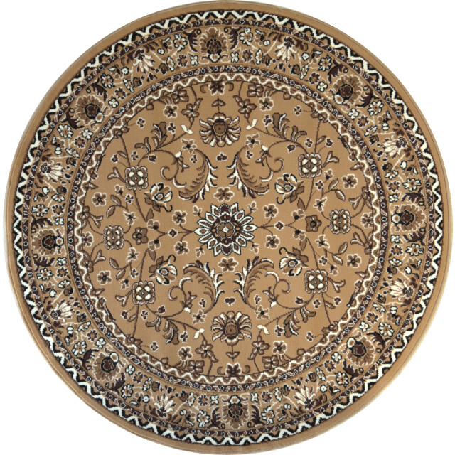 Muratap Nain klassiek rond laagpolig oosters vloerkleed vintage tapijt - 3240494 large