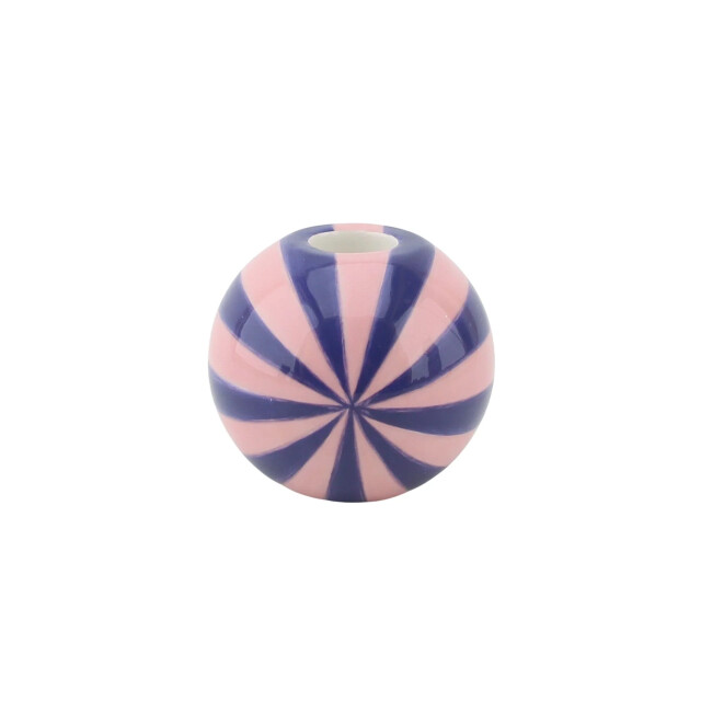 House Vitamin Candle holder swirl dolomite pink/violet 7x7x7cm 3240578 large