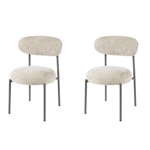Hoyz eetkamerstoel round tissee cargo zandkleur set van 2 3186003 large