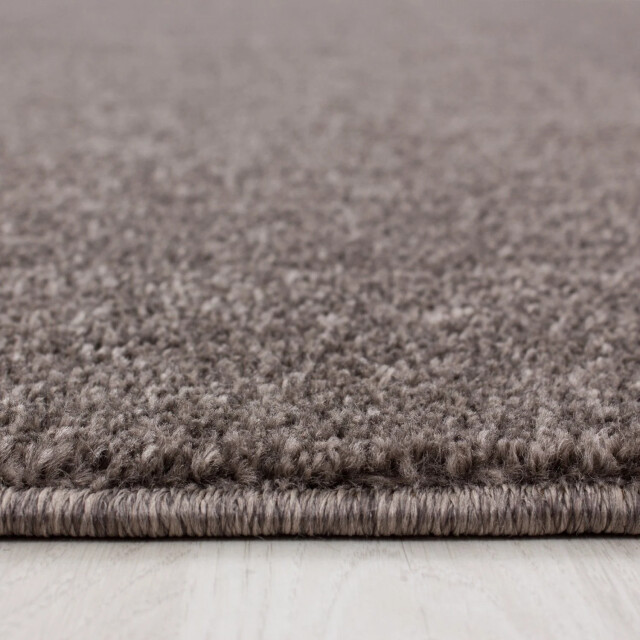 Muratap Outlet rond basics vloerkleed laagpolig effen bruin- 240 cm rond 3246335 large