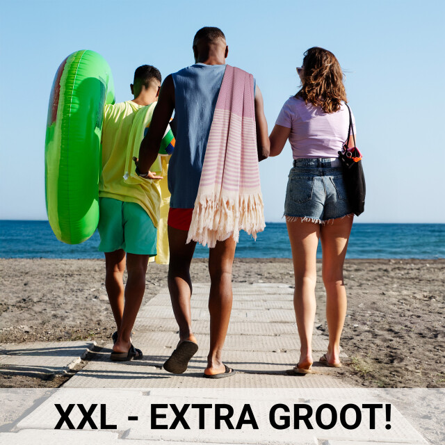 Phlox Hamamdoek 100 x 200 cm, saunadoek, strandhanddoek, yogadoek en spa-doek, 2904478 large