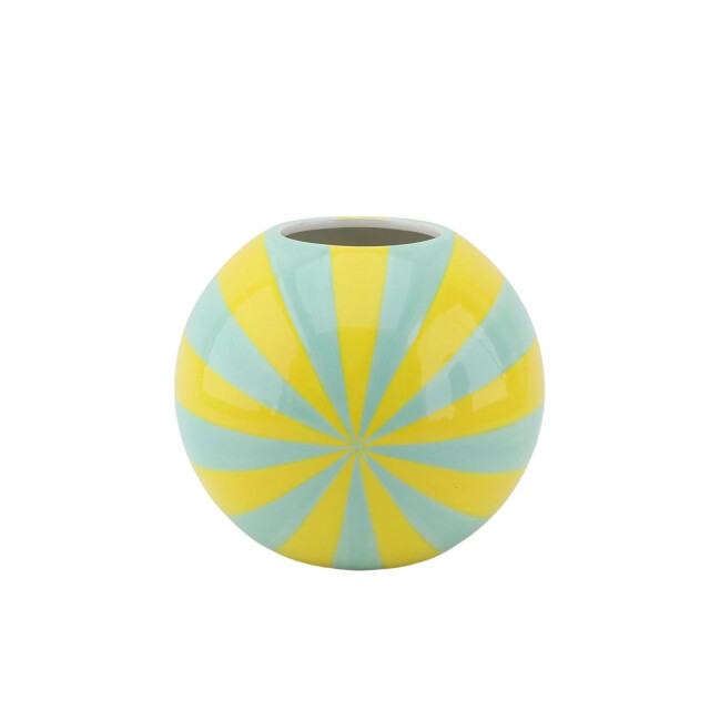 House Vitamin Vase flower vase swirl yellow/mint 20x20x17cm 3240589 large