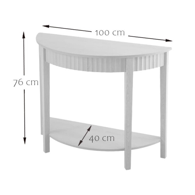 CaliCosy Afgeronde console met golf en 2 niveaus, hoogte 76 cm bologne 3205797 large