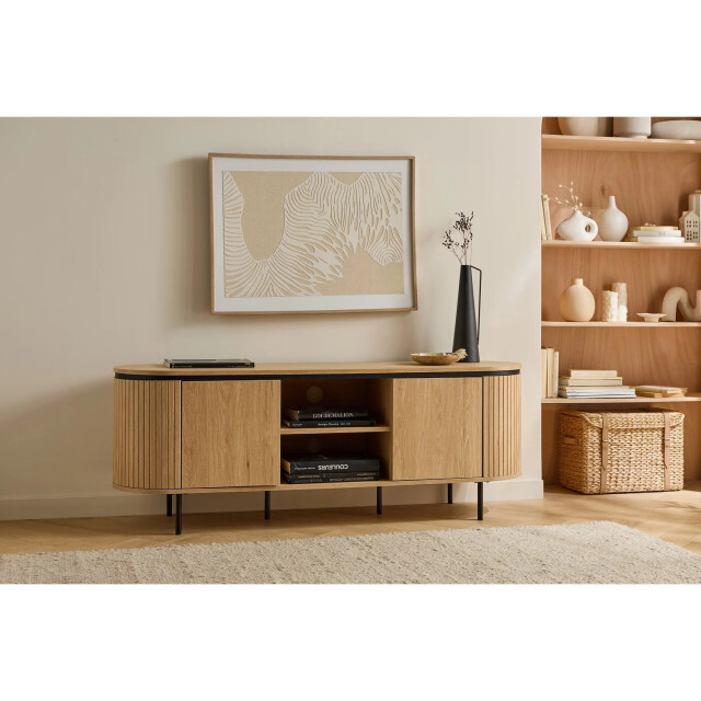 CaliCosy Tv-meubel met 2 deuren en zijkanten met groef l150 cm malaga 3205795 large