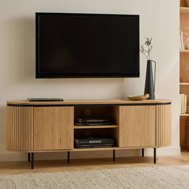 CaliCosy Tv-meubel met 2 deuren en zijkanten met groef l150 cm malaga 3205795 large