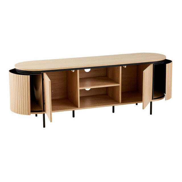 CaliCosy Tv-meubel met 2 deuren en zijkanten met groef l150 cm malaga 3205795 large