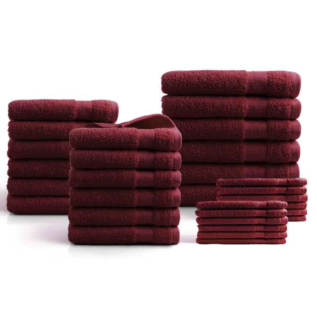 DoubleDry Hotel handdoeken 30-delig set 100% katoen 500 g/m2 zacht & 3232466 large