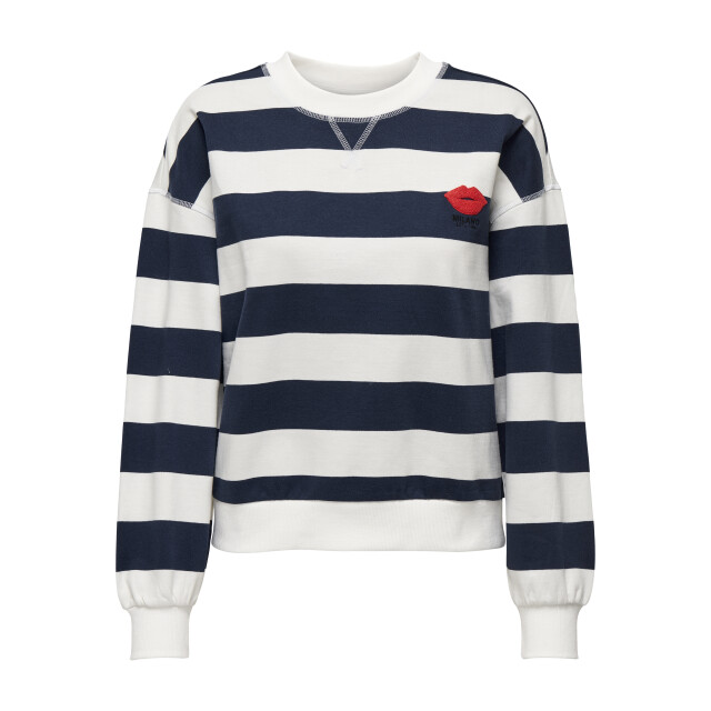 Only Onlserena l/s stripe o-neck swt 15307732 large