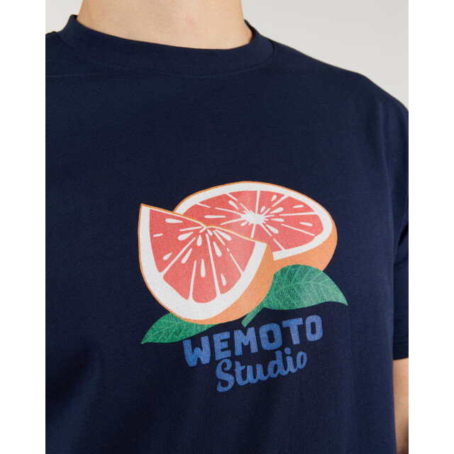 Wemoto Oranges tee navy blue 254-112-400 large