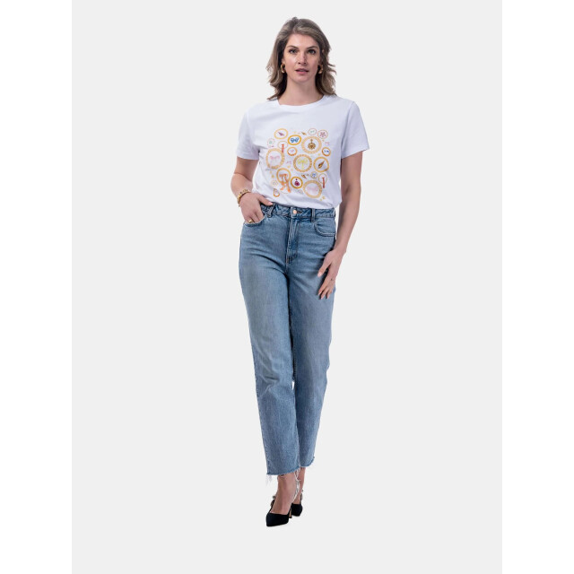 Mucho Gusto ® t-shirt wit barok elegantie MUCHO GUSTO® T-Shirt Wit Barok Elegantie large