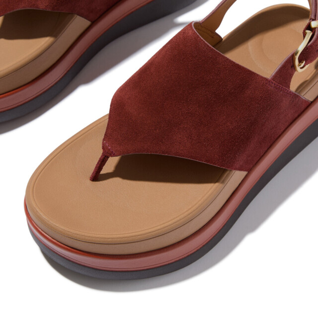FitFlop F-mode stack suede back-strap toe-post sandals E2H large