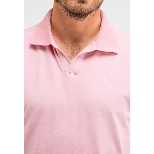 Butcher of Blue Alain jersey polo flamingo pink M2412012-515 large