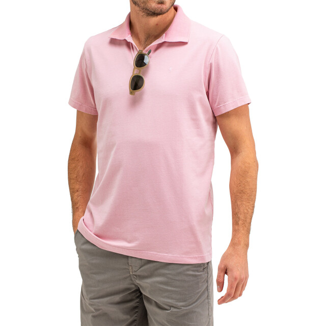 Butcher of Blue Alain jersey polo flamingo pink M2412012-515 large