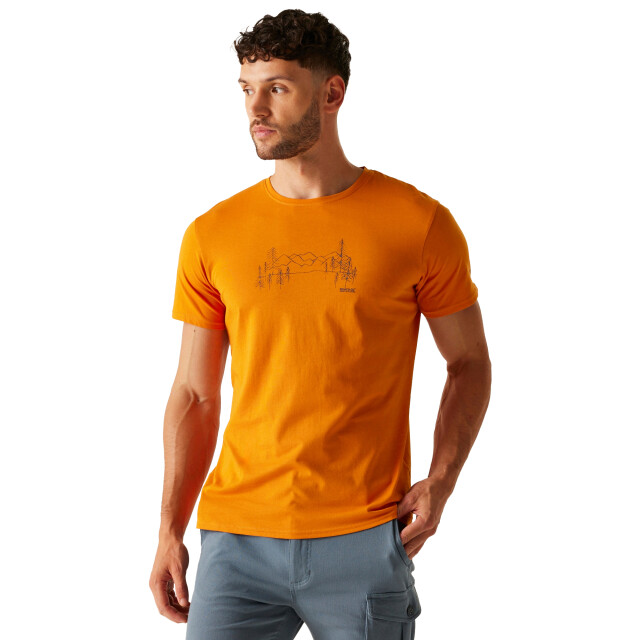 Regatta Heren t-shirt breezed mountain UTRG11586_fox large