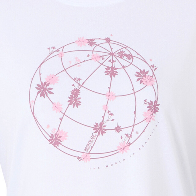 Regatta Dames fingal ix wereldbol t-shirt UTRG11545_white large