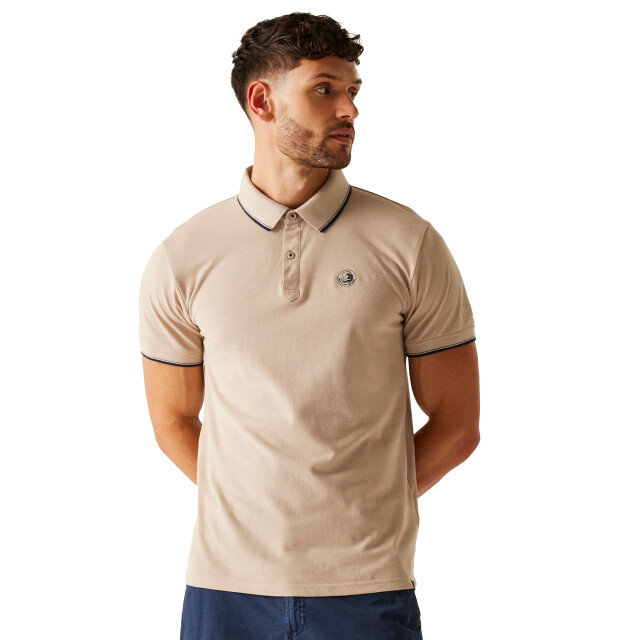 Regatta Heren tadeo ii gestipt poloshirt UTRG11684_whitepeppernavy large